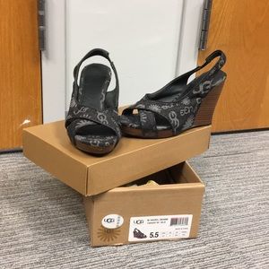 Ugg sandals gray and black. Authentic.
